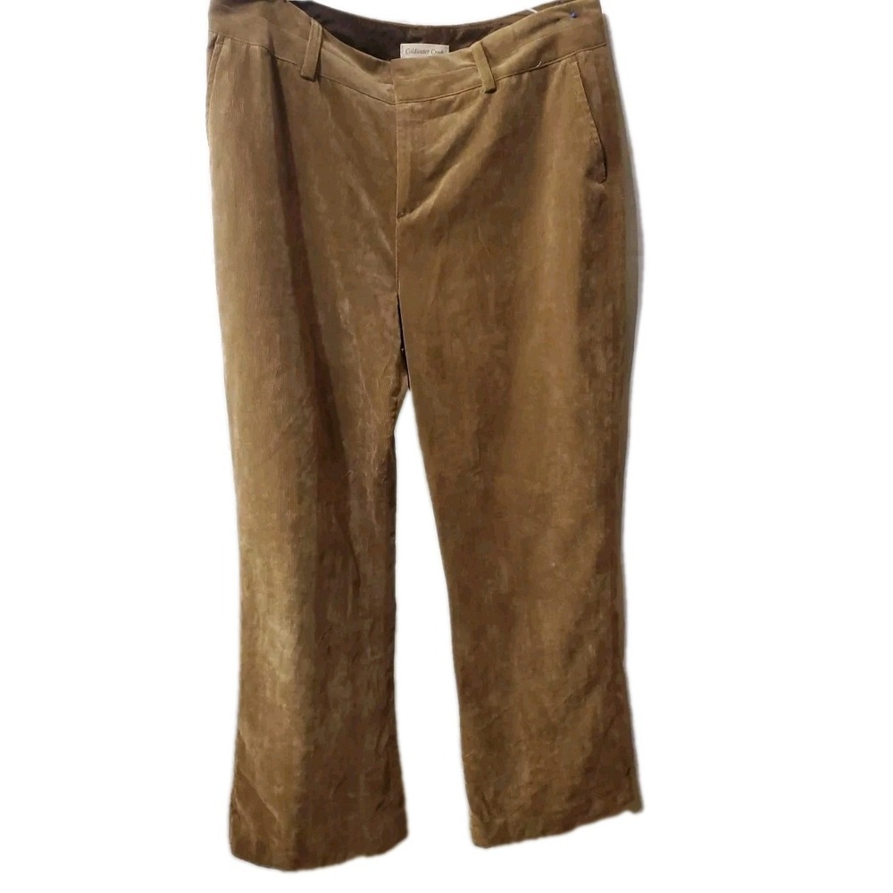 Coldwater Creek Boot Leg Tan Lightweight Corduroy Pants Women's Size 12